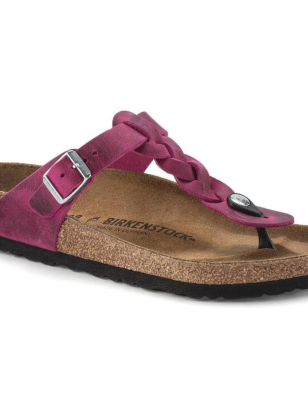Birkenstock Gizeh Braid festival fuchsia oiled leather size Womens 7 US NWT - Picture 4 of 10